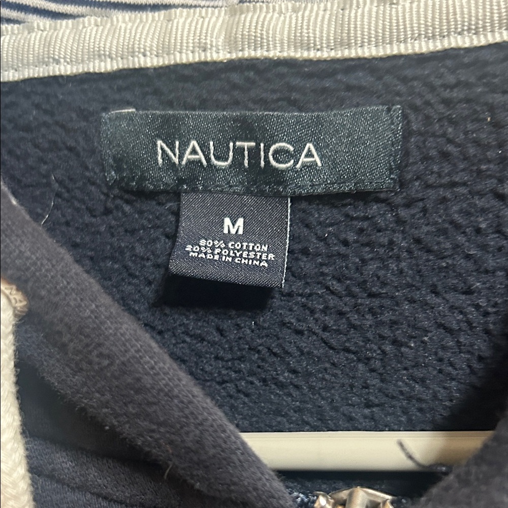 Nautica Girls Zip-Up Navy Sweater - Picture 2 of 4